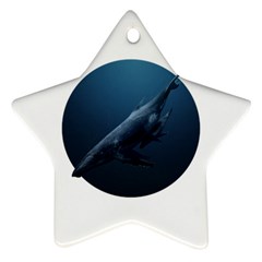 Blue Whales Star Ornament (two Sides) by goljakoff