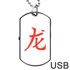 Dragon Hieroglyph Dog Tag Usb Flash (two Sides) by goljakoff