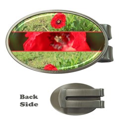 Photos Collage Coquelicots Money Clips (oval)  by kcreatif