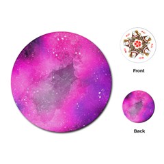 Purple Space Paint Playing Cards Single Design (round) by goljakoff