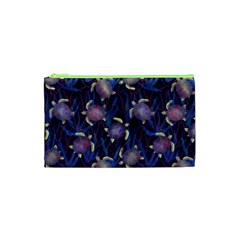 Turtles Swim In The Water Among The Plants Cosmetic Bag (xs) by SychEva