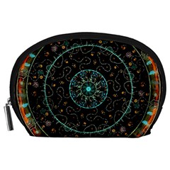 Mandala - 0008b - The Coffee Eye Accessory Pouch (large) by WetdryvacsLair