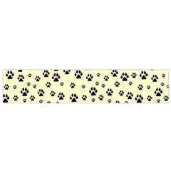 Pattern Silhoutte Paw On Yellow Small Flano Scarf