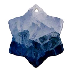 Blue Ice Mountain Ornament (snowflake) by goljakoff