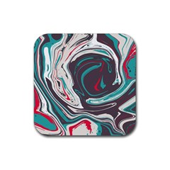 Vector Vivid Marble Pattern 1 Rubber Coaster (square)  by goljakoff