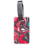 Red Vivid Marble Pattern 3 Luggage Tag (one side) Front