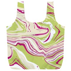 Green Vivid Marble Pattern 6 Full Print Recycle Bag (xxxl) by goljakoff