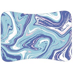 Blue Vivid Marble Pattern 9 Velour Seat Head Rest Cushion by goljakoff