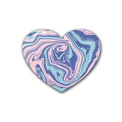 Vector Vivid Marble Pattern 10 Heart Coaster (4 Pack)  by goljakoff