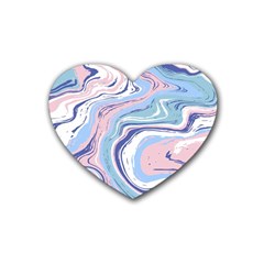 Vector Vivid Marble Pattern 11 Heart Coaster (4 Pack)  by goljakoff