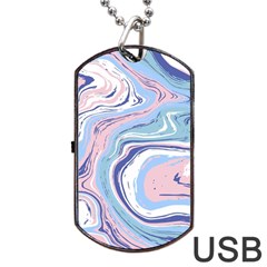 Vector Vivid Marble Pattern 11 Dog Tag Usb Flash (two Sides) by goljakoff