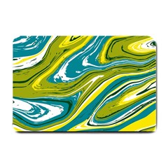 Green Vivid Marble Pattern Small Doormat  by goljakoff