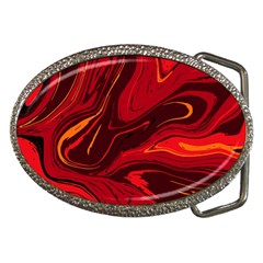 Red Vivid Marble Pattern 15 Belt Buckles by goljakoff