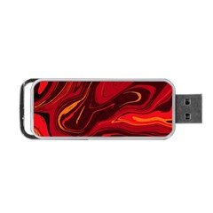 Red Vivid Marble Pattern 15 Portable Usb Flash (two Sides) by goljakoff