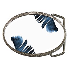 Blue Banana Leaves Belt Buckles by goljakoff