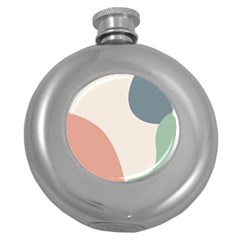 Abstract Shapes  Round Hip Flask (5 Oz) by Sobalvarro