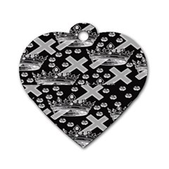 Royalcrowns Dog Tag Heart (two Sides)