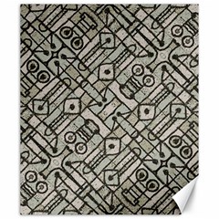 Tribal Geometric Grunge Print Canvas 20  X 24 