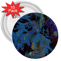 Undersea 3  Buttons (10 Pack) 