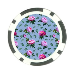 Delicate Peonies Poker Chip Card Guard (10 Pack) by SychEva