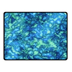 Deep Blues Double Sided Fleece Blanket (small)  by AlkaravanCreations