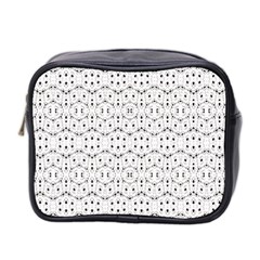 Modern Geometric Black And White Print Pattern Mini Toiletries Bag (two Sides) by dflcprintsclothing