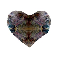 Marbling Ornate Standard 16  Premium Heart Shape Cushions