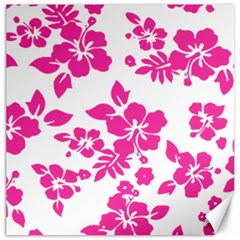 Hibiscus Pattern Pink Canvas 12  X 12  by GrowBasket