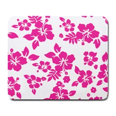 Hibiscus Pattern Pink Large Mousepads by GrowBasket