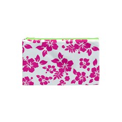 Hibiscus Pattern Pink Cosmetic Bag (xs) by GrowBasket