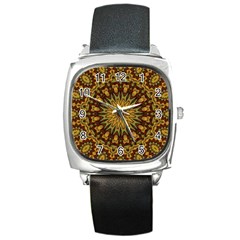 Woodwork Square Metal Watch by LW323