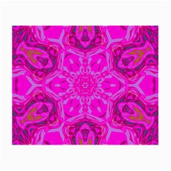 Purple Flower 2 Small Glasses Cloth (2 Sides) by LW323