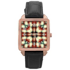 Royal Plaid Rose Gold Leather Watch  by LW323