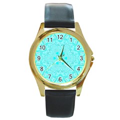 Sky Angel Round Gold Metal Watch by LW323