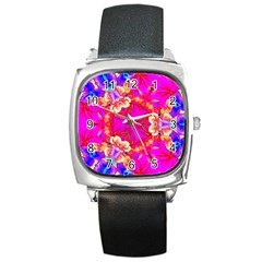 Pink Beauty Square Metal Watch by LW323