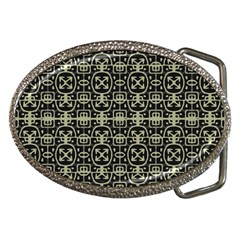 Geometric Textured Ethnic Pattern 1 Belt Buckles by dflcprintsclothing