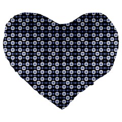 Modern Ornate Striped Pattern Large 19  Premium Flano Heart Shape Cushions by dflcprintsclothing