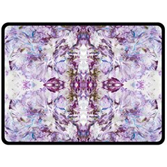 Intricate Lilac Fleece Blanket (large)  by kaleidomarblingart
