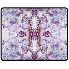 Intricate Lilac Double Sided Fleece Blanket (medium)  by kaleidomarblingart