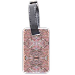 Pink Arabesque Iv Luggage Tag (one Side) by kaleidomarblingart