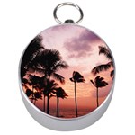 Palm Trees Silver Compasses Front