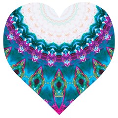 Peacock Wooden Puzzle Heart by LW323