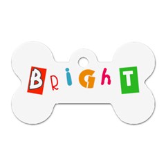 Bright Colorful Simple Artistic Vivid Unique Dog Tag Bone (two Sides)