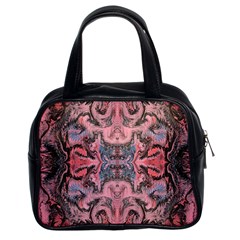 Pink Arabesque Iv Classic Handbag (two Sides) by kaleidomarblingart