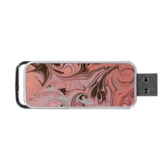 Pink Swirls Portable Usb Flash (one Side) by kaleidomarblingart