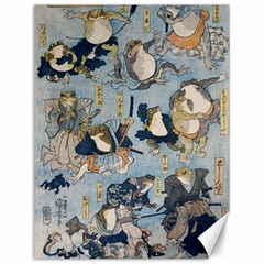 Famous Heroes Of The Kabuki Stage Played By Frogs  Canvas 12  X 16  by Sobalvarro