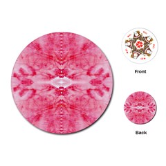 Pink Marbling Ornate Playing Cards Single Design (round) by kaleidomarblingart