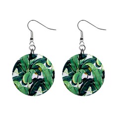 Banana Leaves Mini Button Earrings by goljakoff