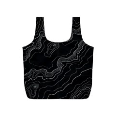 Topography Map Full Print Recycle Bag (s) by goljakoff