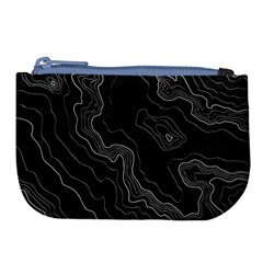 Black Topography Large Coin Purse by goljakoff